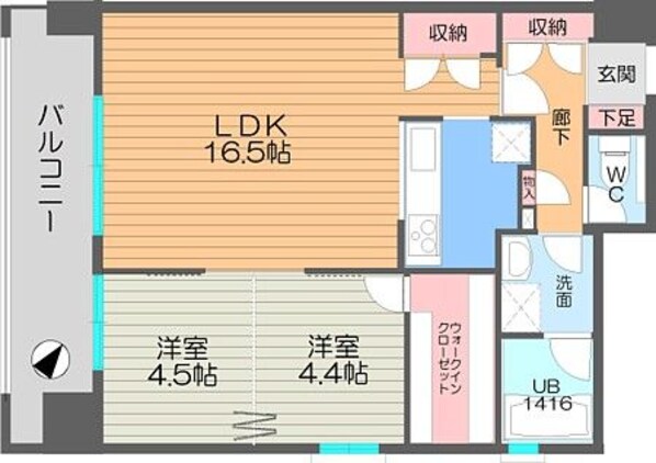 西鉄平尾駅 徒歩11分 10階の物件間取画像